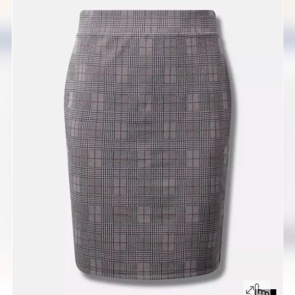 Torrid At The Knee Double Knit plaid jacquard Pencil Skirt Size 2x NWT - Picture 1 of 9